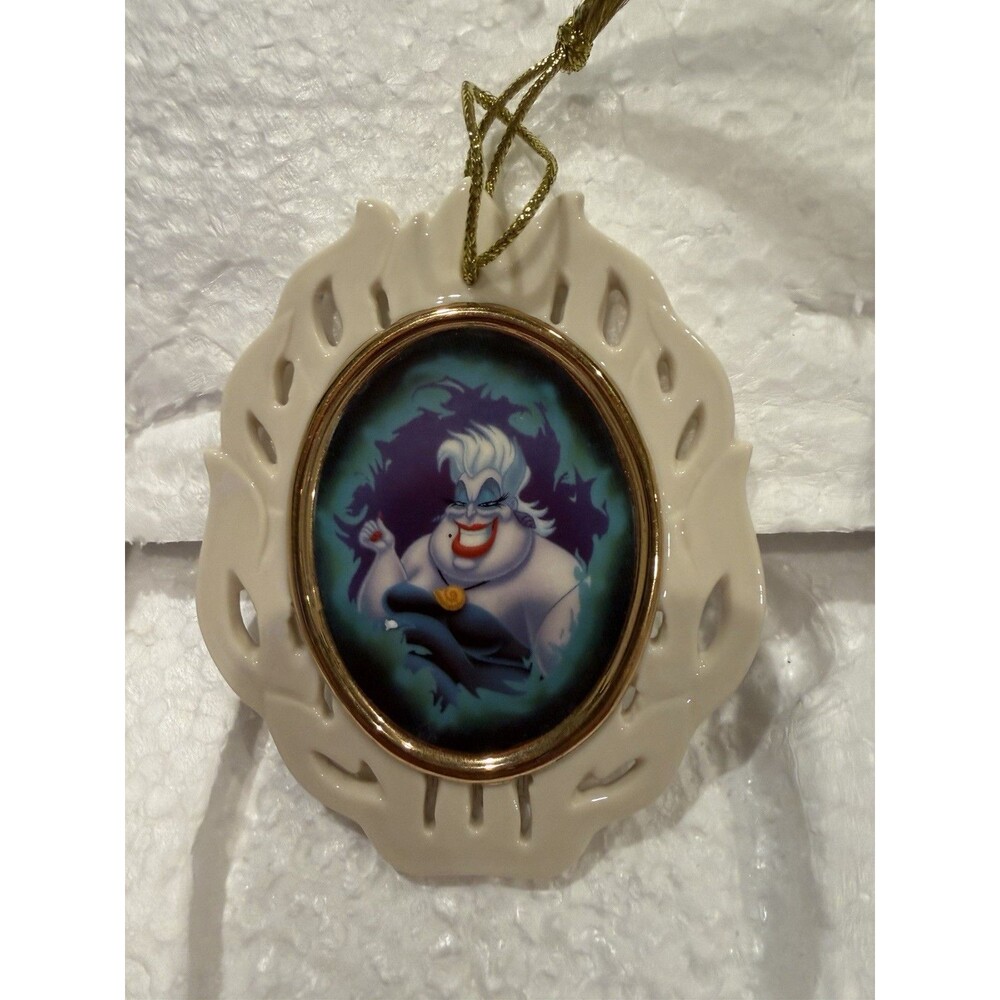 LENOX URSULA From The Little Mermaid Cameo Ornament - Disney Villain NEW in BOX
